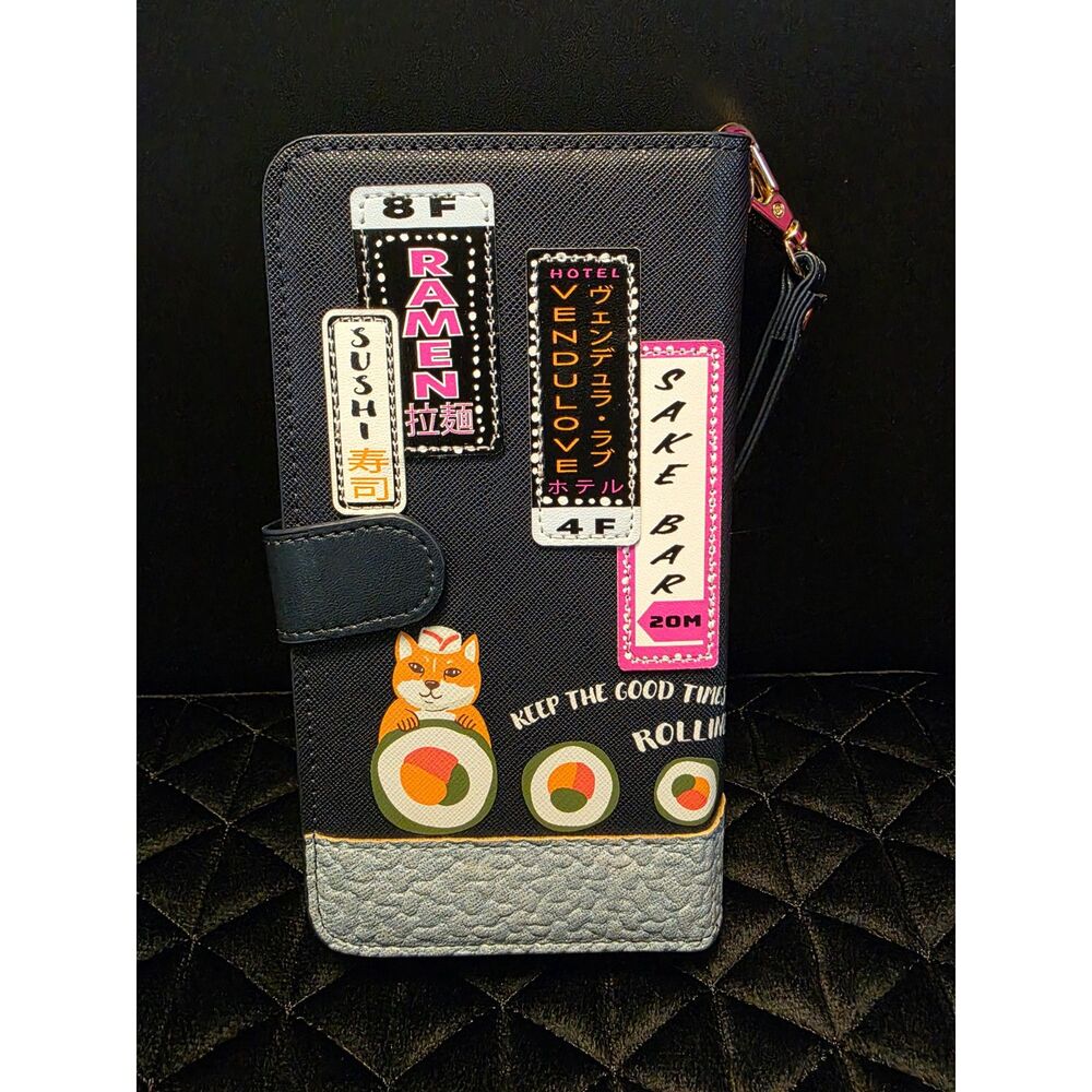 Vendula Sushi - Blue Edition Universal Flip Phone Case New w/o Tags - Picture 2 of 3